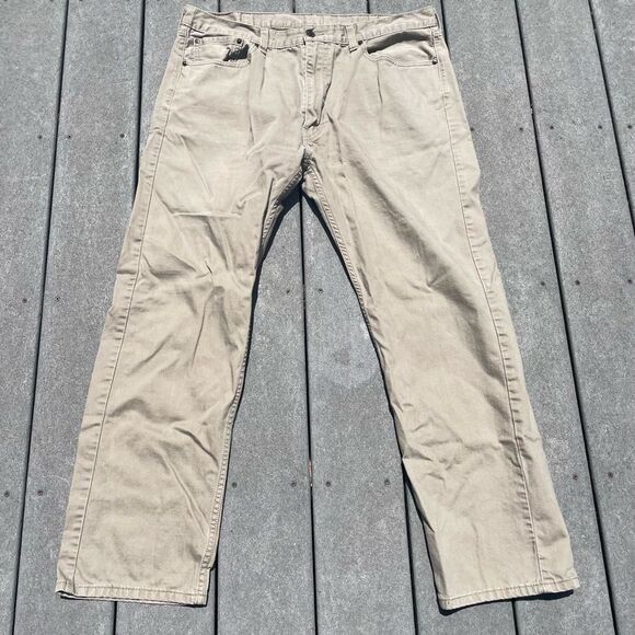 Levi’s 505 Men’s Taupe Jeans W40 L32 - Picture 2 of 7